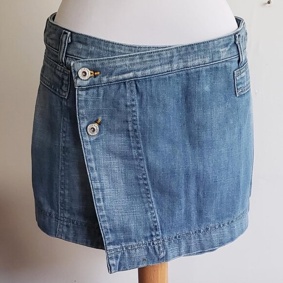 Diesel Dresses & Skirts - DIESEL Denim Blue Jean Wrap  Skirt Mini